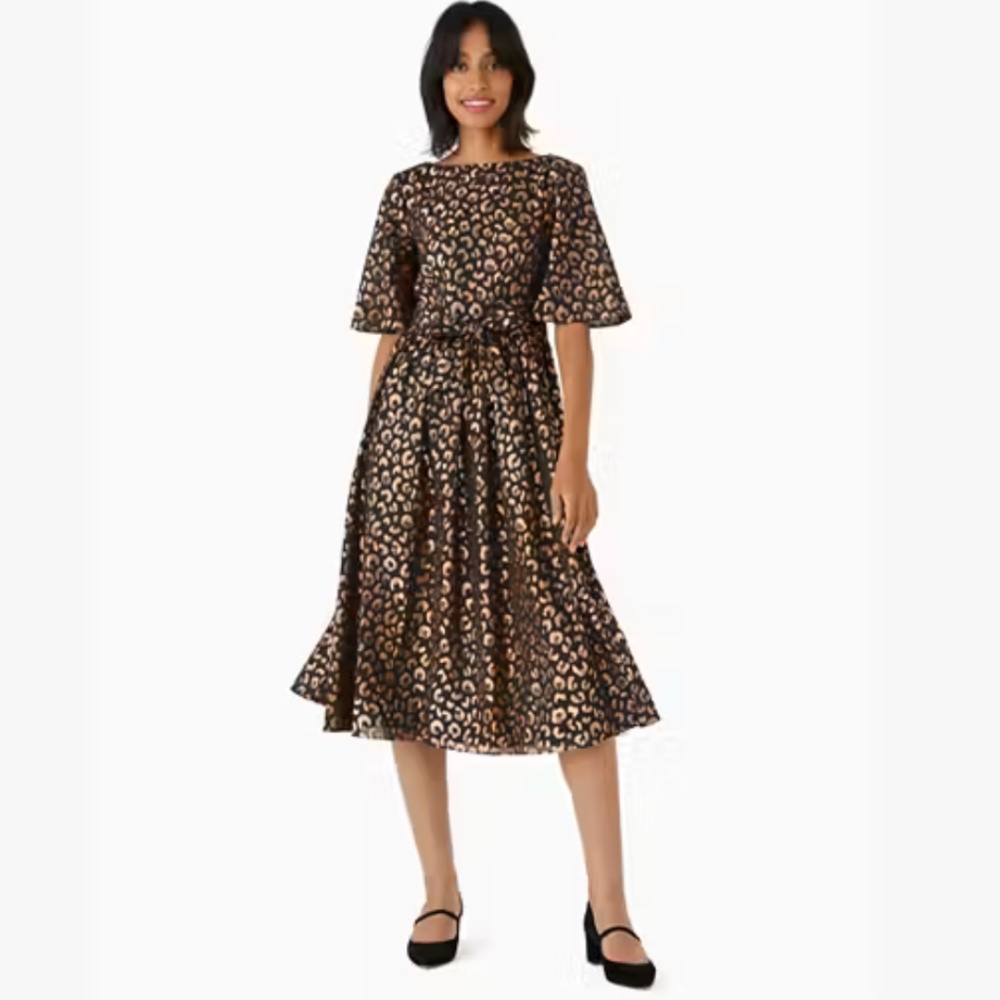 ♠️ kate spade Graphic Leopard Midi Dress